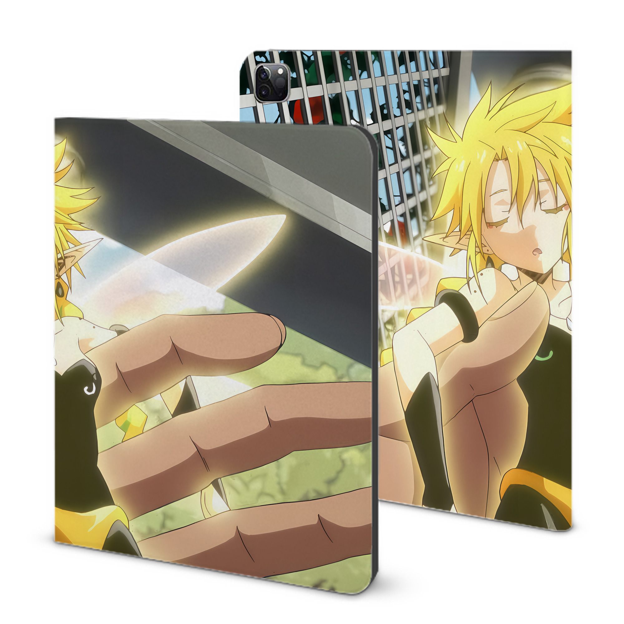 （画像用） 転スラ Regarding Reincarnated to Slime IPad ケース ブック型 PUレザー TPU 耐衝撃 軽量 薄型 ペン収納なし 全面保護 IPad 各モデル対応
